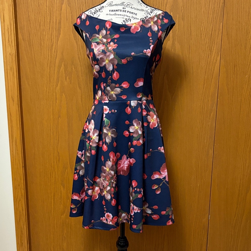 Floral Navy Mini Dress